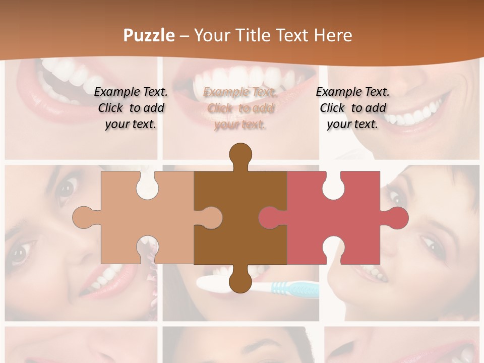 Health Lady Teeth PowerPoint Template