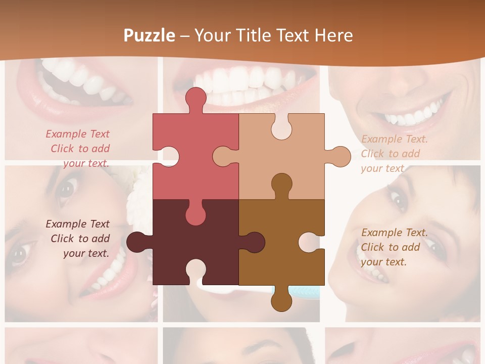 Health Lady Teeth PowerPoint Template