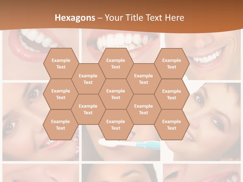 Health Lady Teeth PowerPoint Template