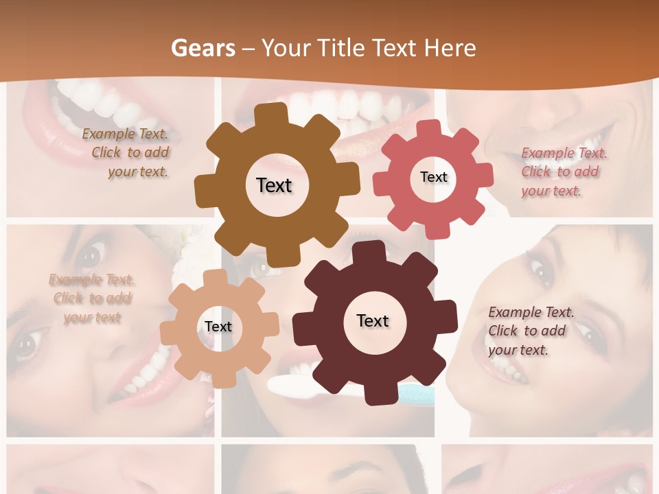 Health Lady Teeth PowerPoint Template