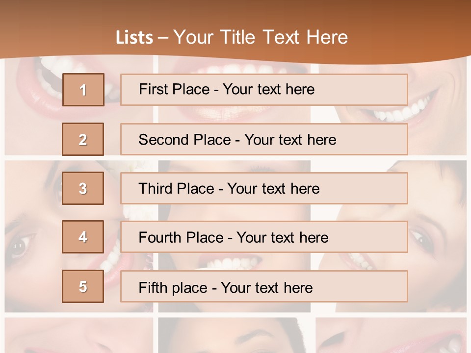 Health Lady Teeth PowerPoint Template