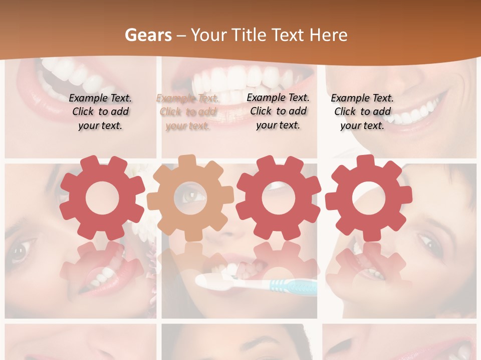 Health Lady Teeth PowerPoint Template