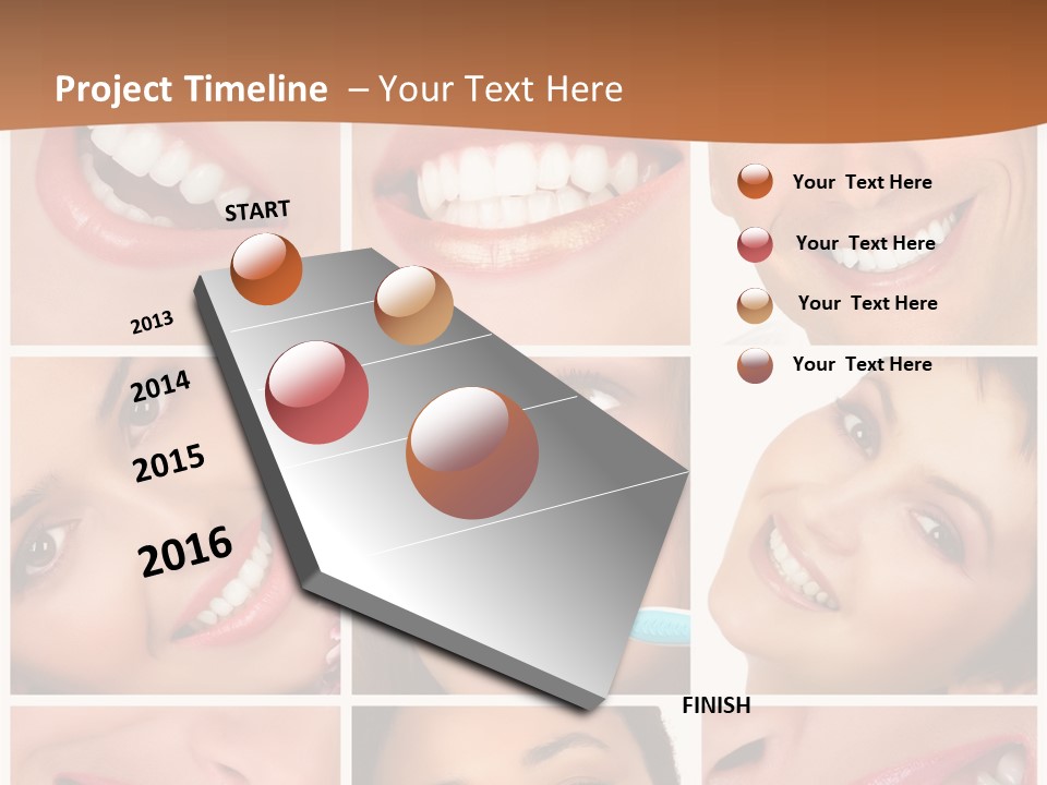 Health Lady Teeth PowerPoint Template
