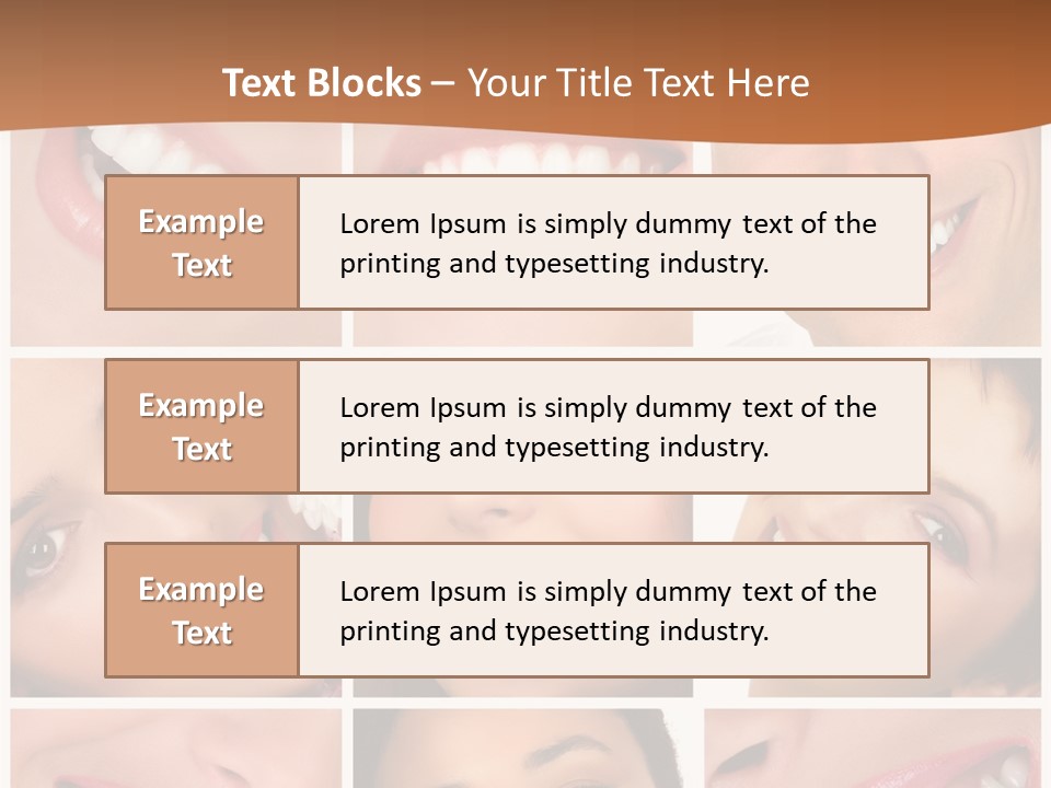 Health Lady Teeth PowerPoint Template