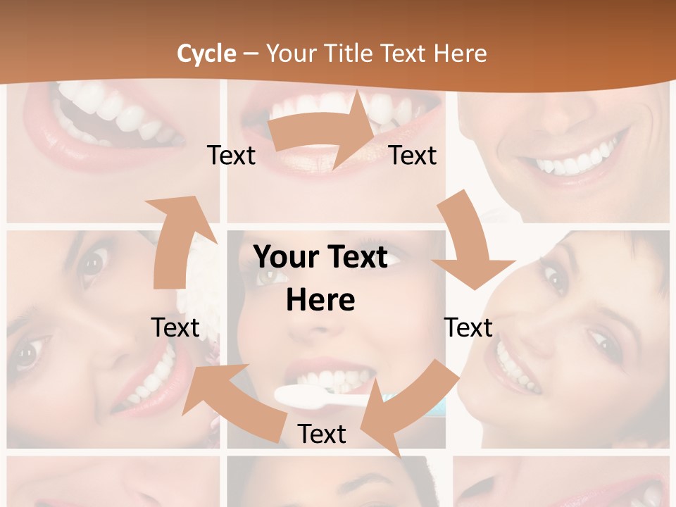 Health Lady Teeth PowerPoint Template