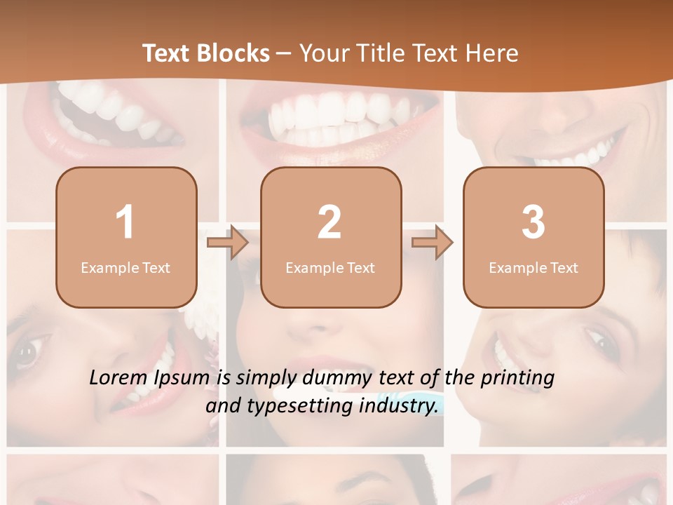 Health Lady Teeth PowerPoint Template
