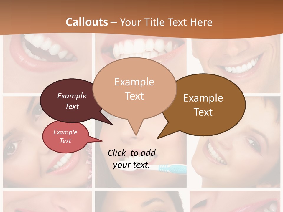 Health Lady Teeth PowerPoint Template