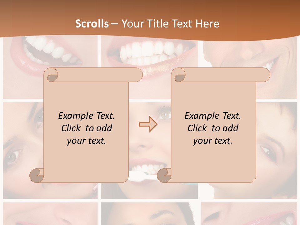 Health Lady Teeth PowerPoint Template
