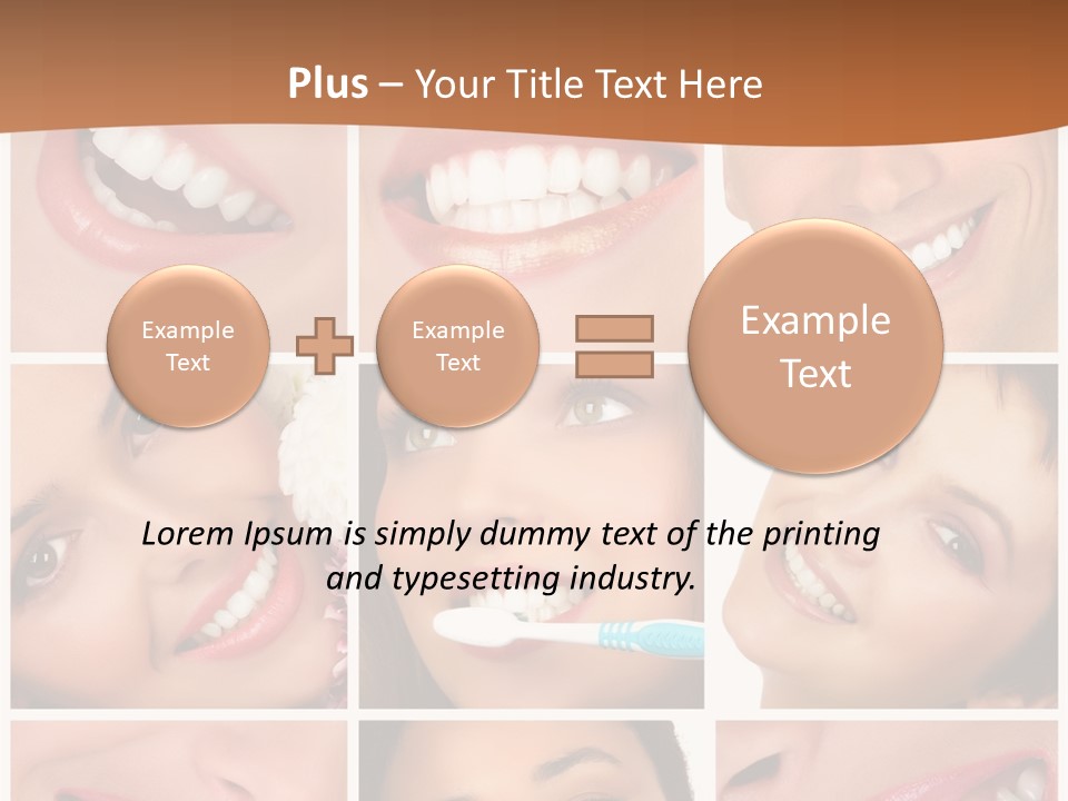 Health Lady Teeth PowerPoint Template