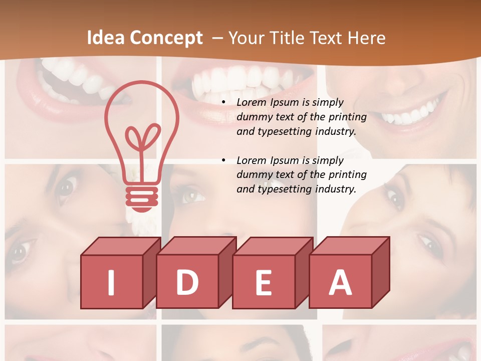 Health Lady Teeth PowerPoint Template