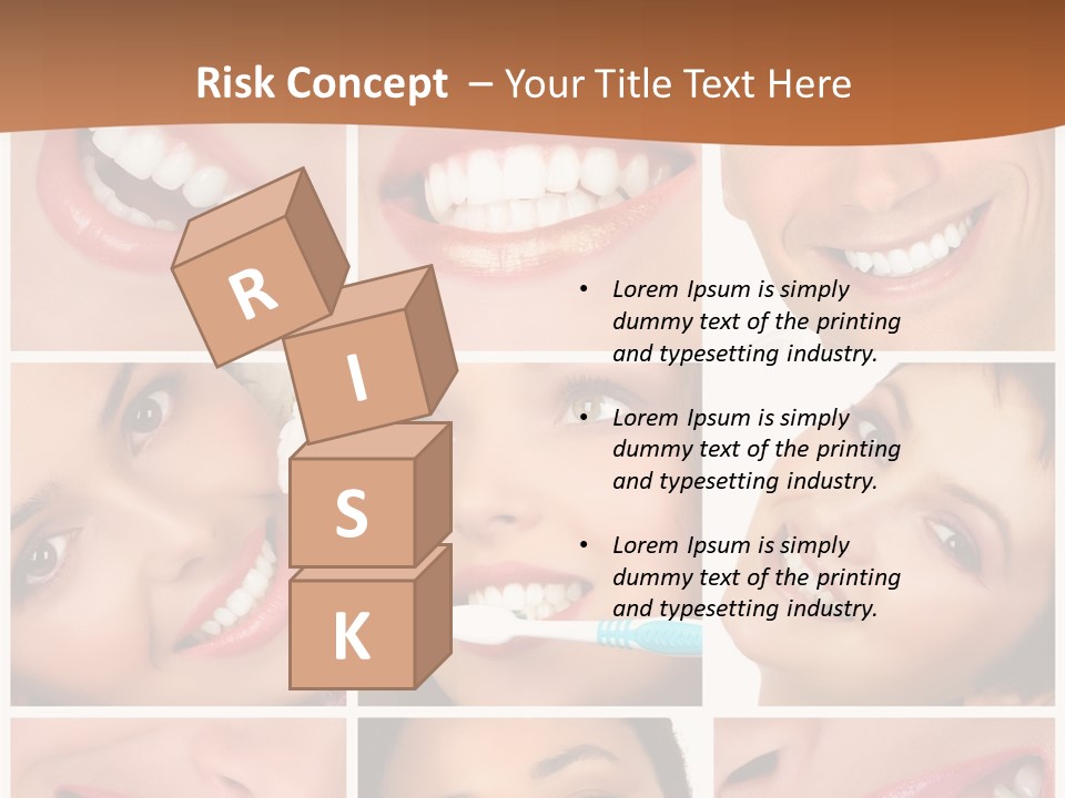 Health Lady Teeth PowerPoint Template