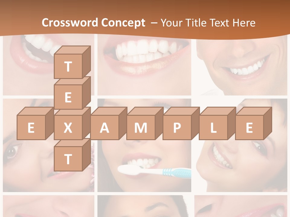 Health Lady Teeth PowerPoint Template