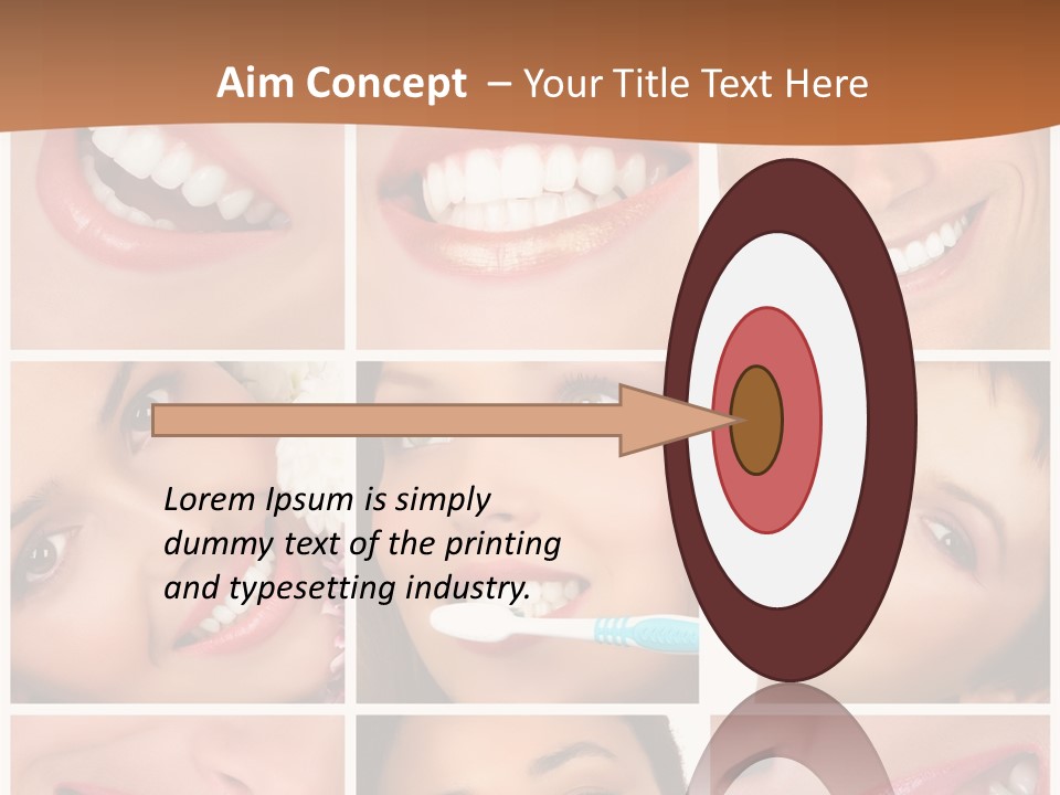 Health Lady Teeth PowerPoint Template