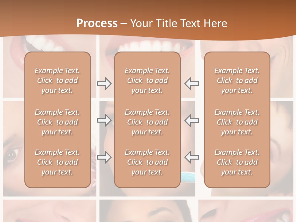 Health Lady Teeth PowerPoint Template