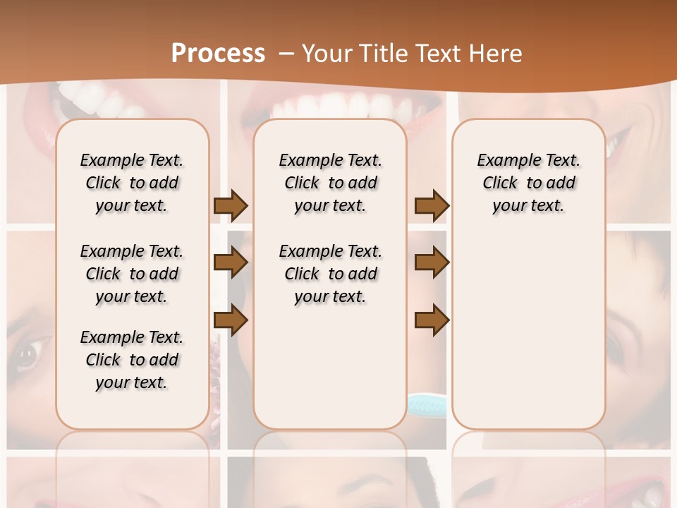 Health Lady Teeth PowerPoint Template