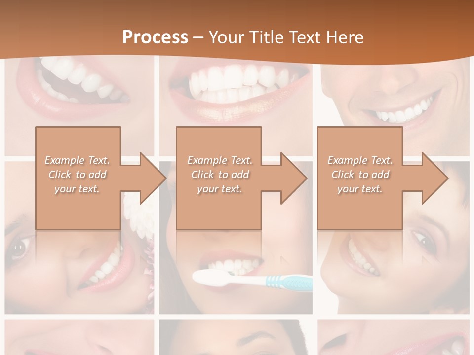 Health Lady Teeth PowerPoint Template