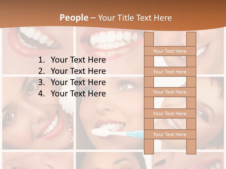 Health Lady Teeth PowerPoint Template