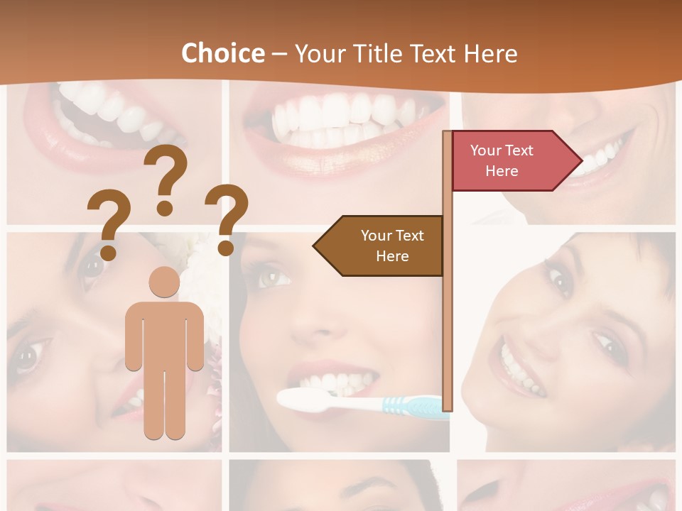 Health Lady Teeth PowerPoint Template