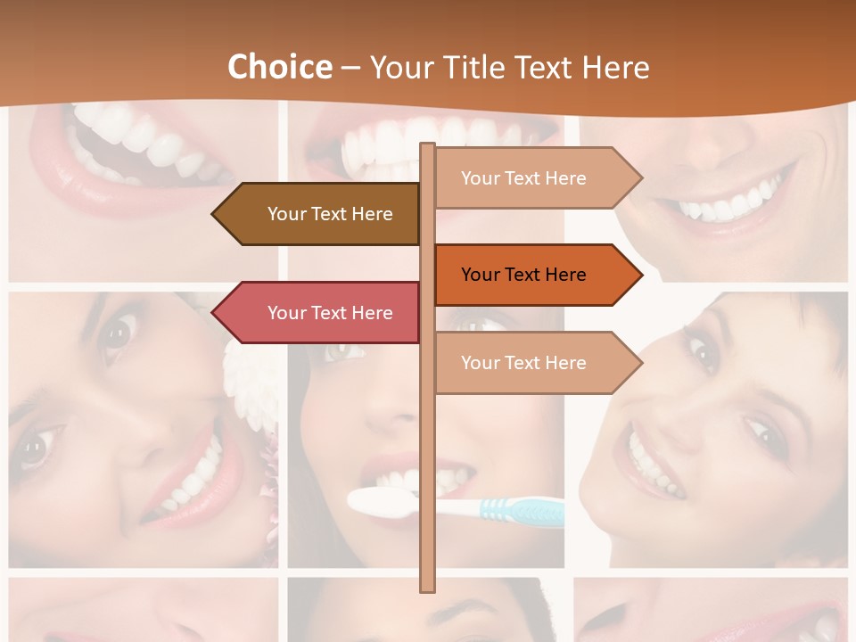 Health Lady Teeth PowerPoint Template