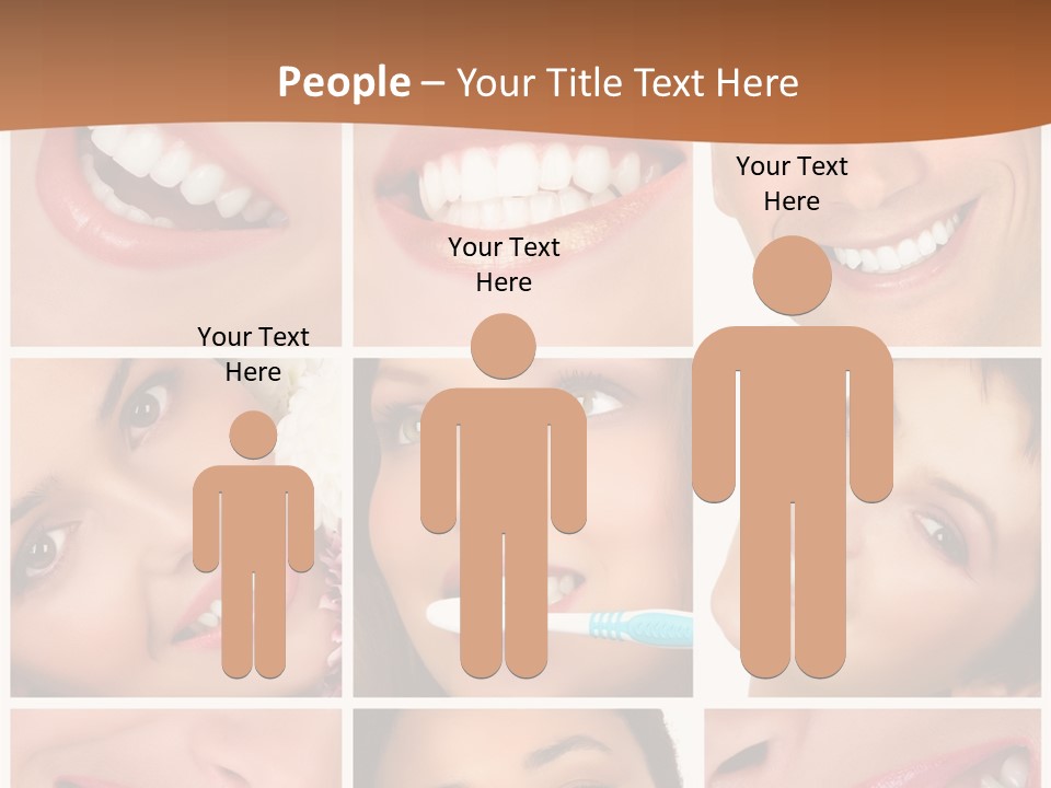 Health Lady Teeth PowerPoint Template