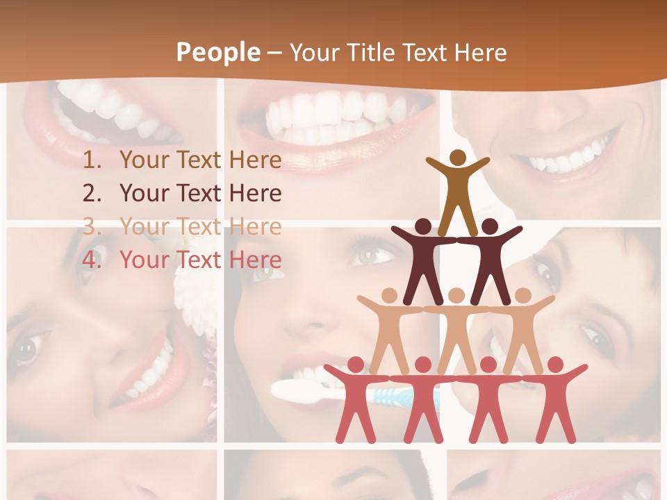 Health Lady Teeth PowerPoint Template
