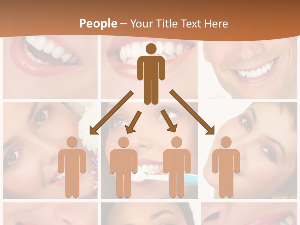 Health Lady Teeth PowerPoint Template