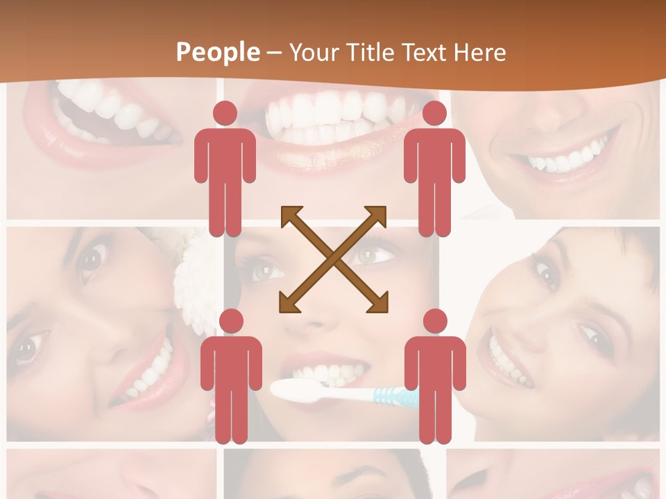 Health Lady Teeth PowerPoint Template