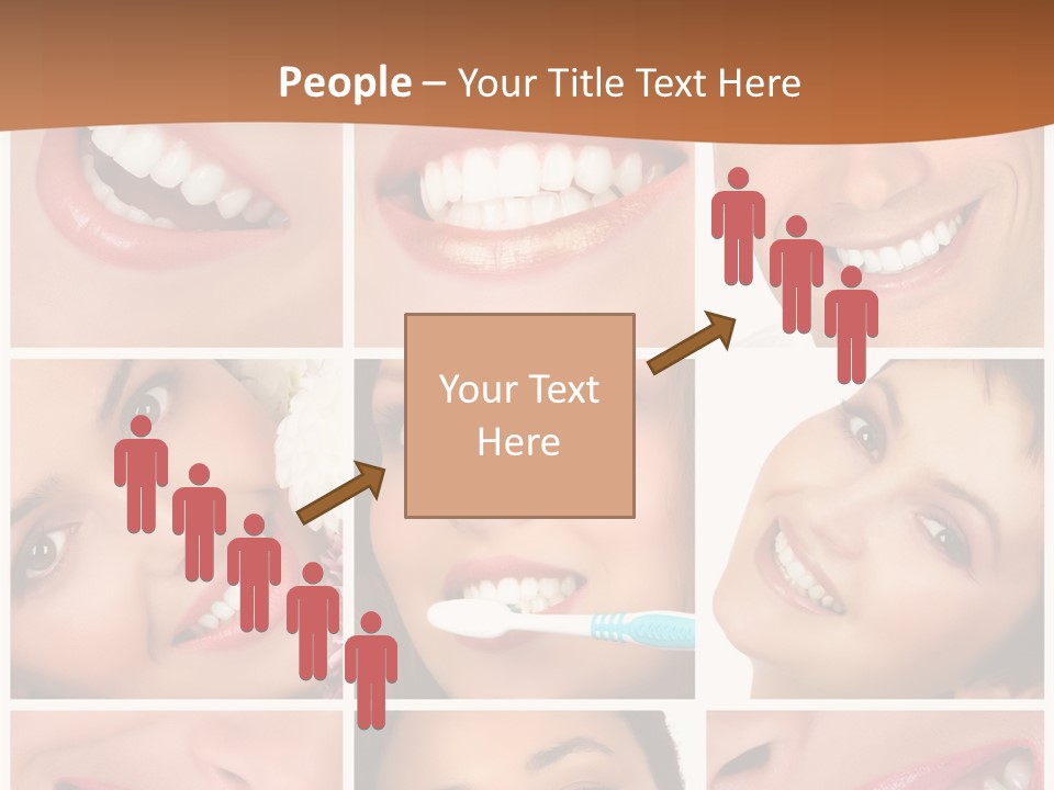 Health Lady Teeth PowerPoint Template