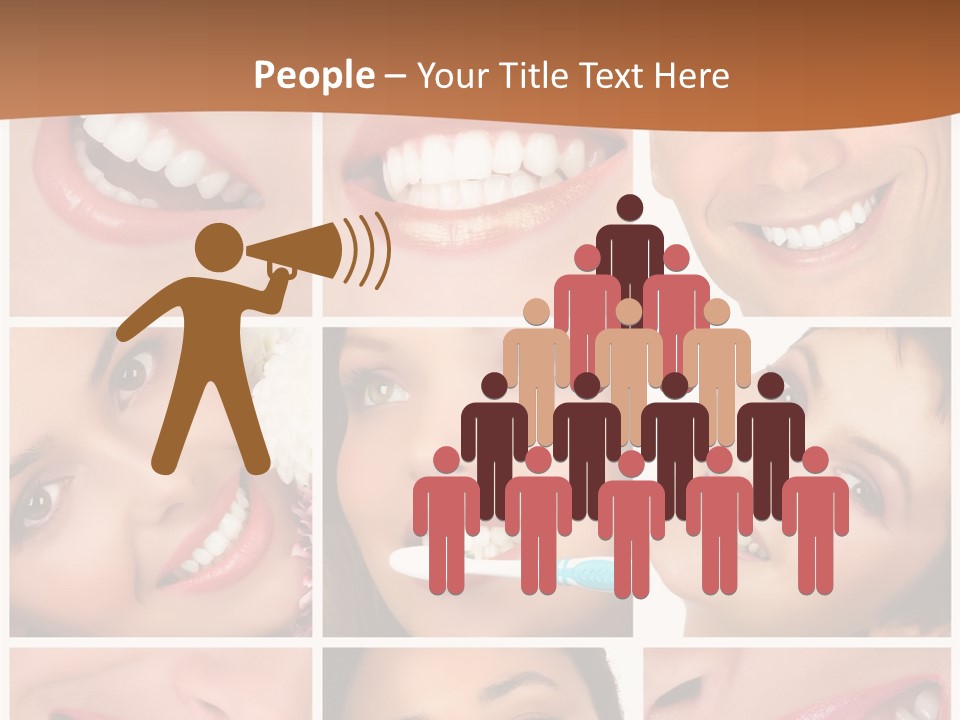 Health Lady Teeth PowerPoint Template