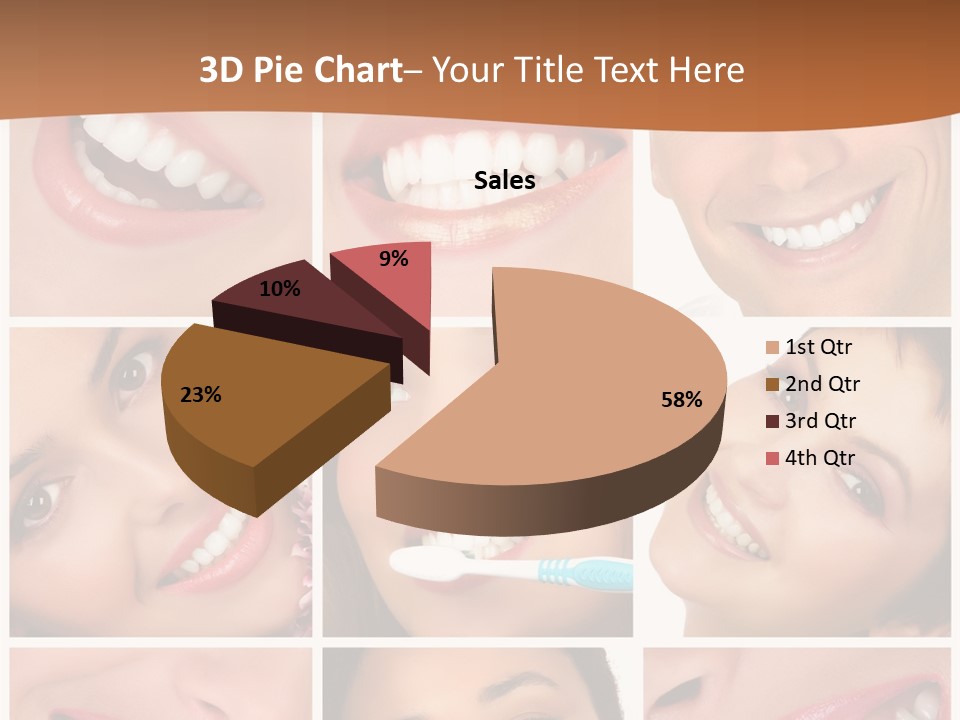 Health Lady Teeth PowerPoint Template