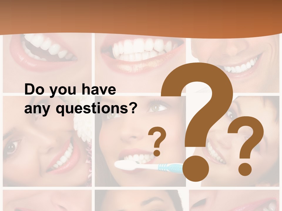 Health Lady Teeth PowerPoint Template