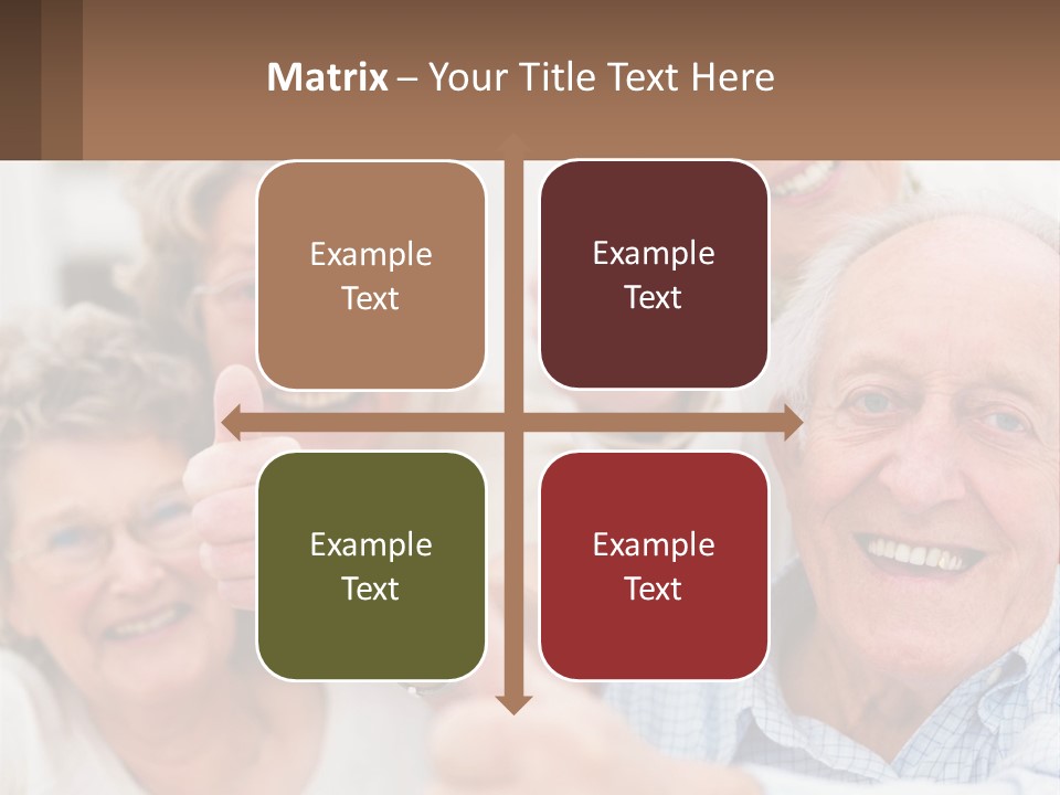 A Group Of Elderly People Giving Thumbs Up PowerPoint Template