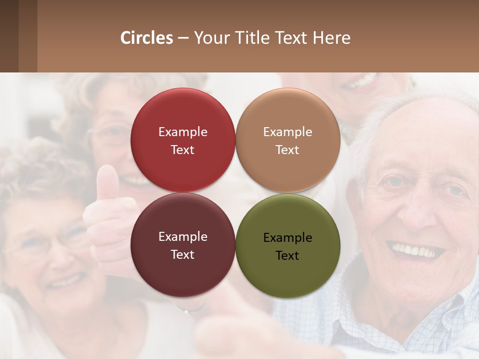 A Group Of Elderly People Giving Thumbs Up PowerPoint Template