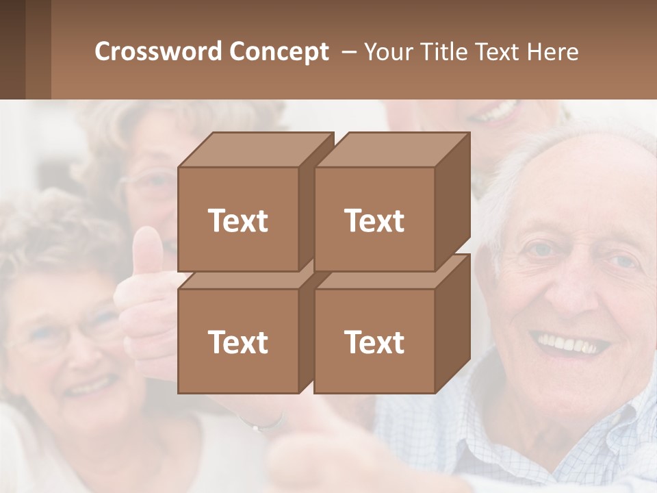 A Group Of Elderly People Giving Thumbs Up PowerPoint Template