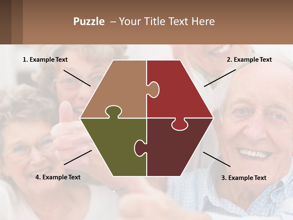 A Group Of Elderly People Giving Thumbs Up PowerPoint Template