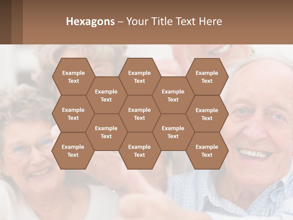 A Group Of Elderly People Giving Thumbs Up PowerPoint Template