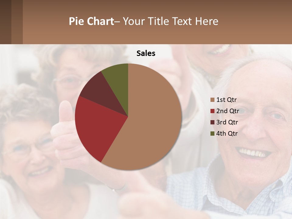 A Group Of Elderly People Giving Thumbs Up PowerPoint Template