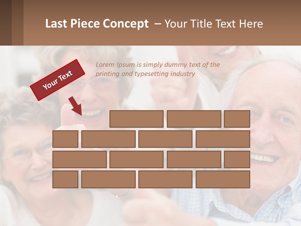 A Group Of Elderly People Giving Thumbs Up PowerPoint Template