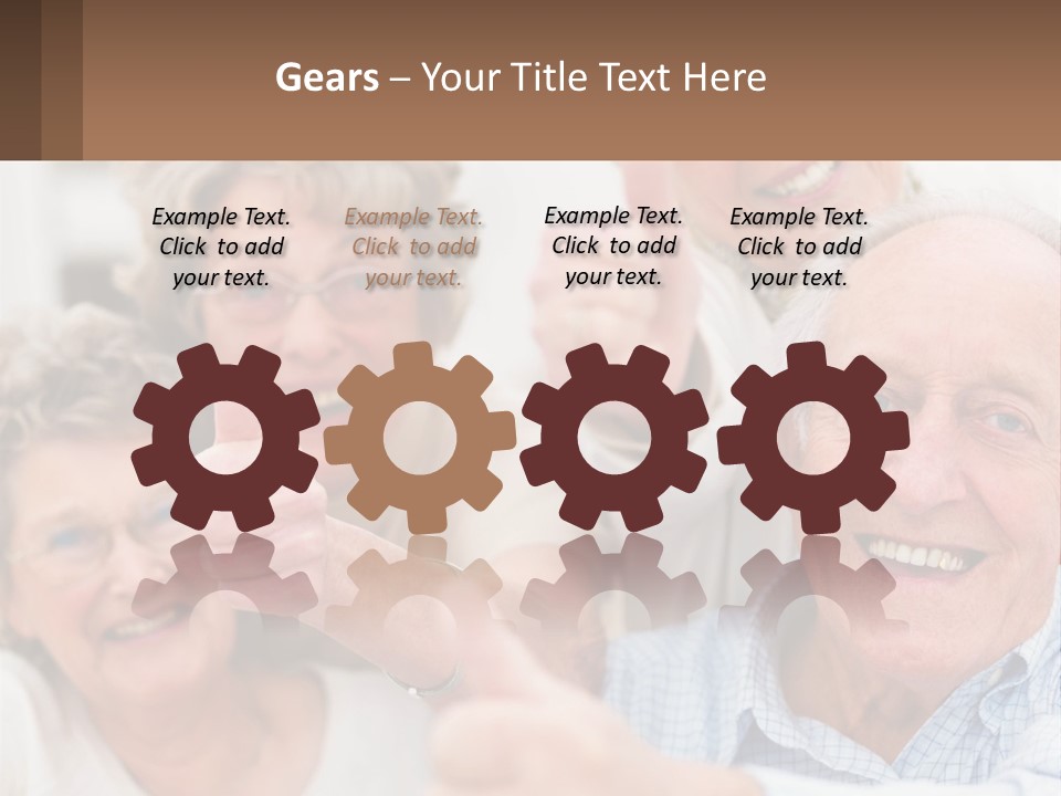 A Group Of Elderly People Giving Thumbs Up PowerPoint Template