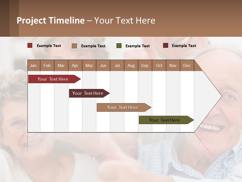 A Group Of Elderly People Giving Thumbs Up PowerPoint Template
