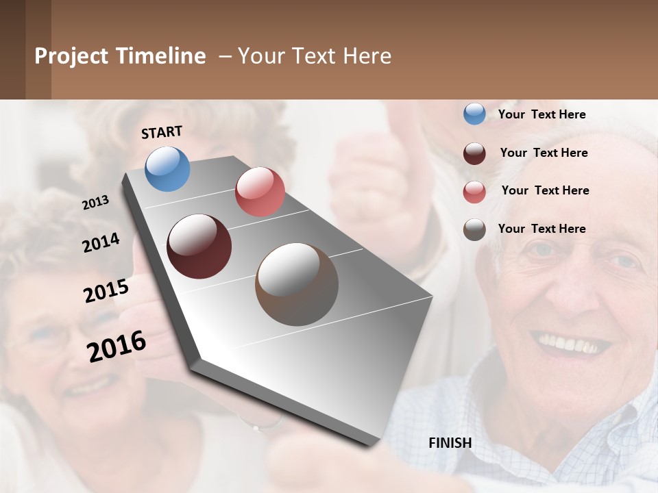 A Group Of Elderly People Giving Thumbs Up PowerPoint Template