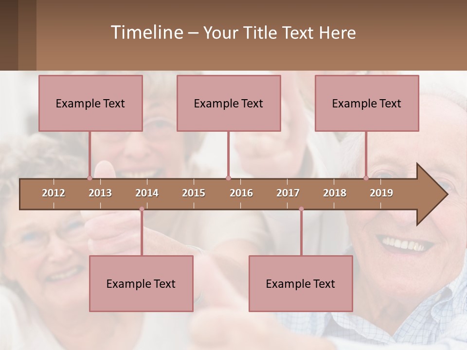 A Group Of Elderly People Giving Thumbs Up PowerPoint Template