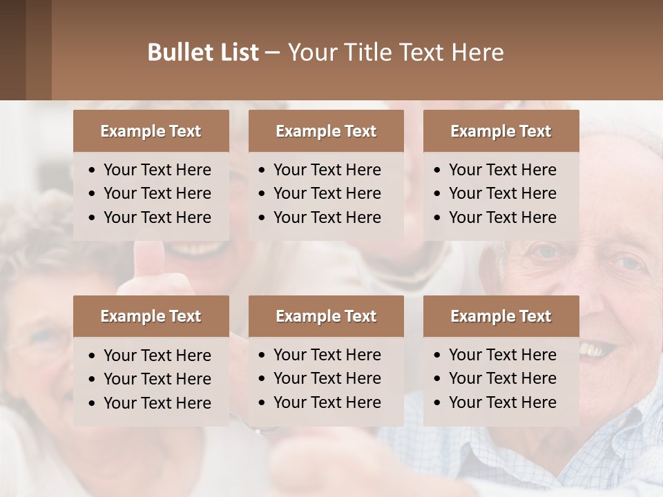 A Group Of Elderly People Giving Thumbs Up PowerPoint Template