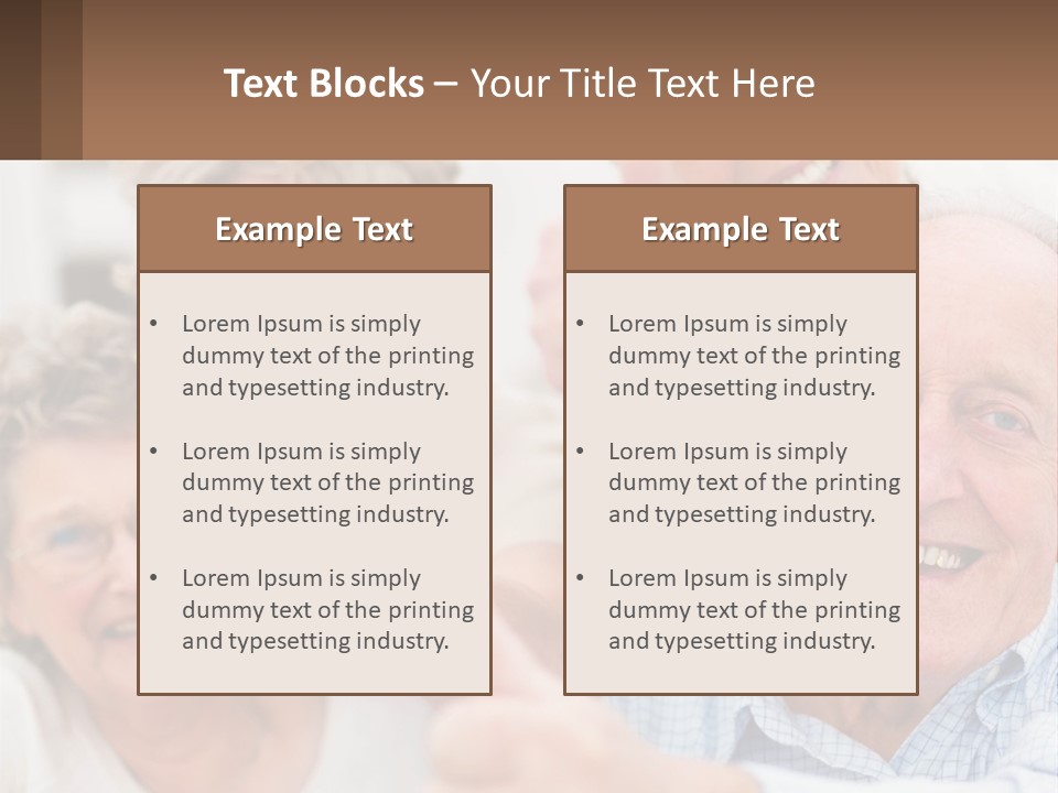 A Group Of Elderly People Giving Thumbs Up PowerPoint Template