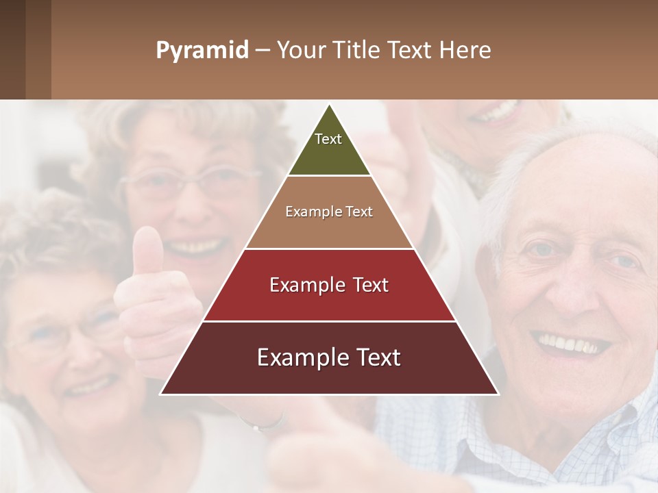 A Group Of Elderly People Giving Thumbs Up PowerPoint Template