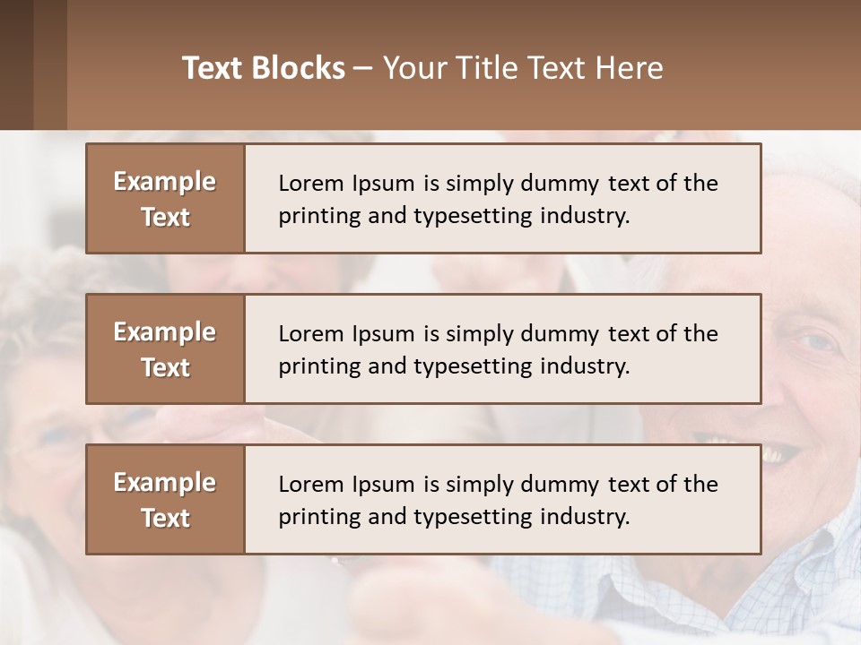 A Group Of Elderly People Giving Thumbs Up PowerPoint Template
