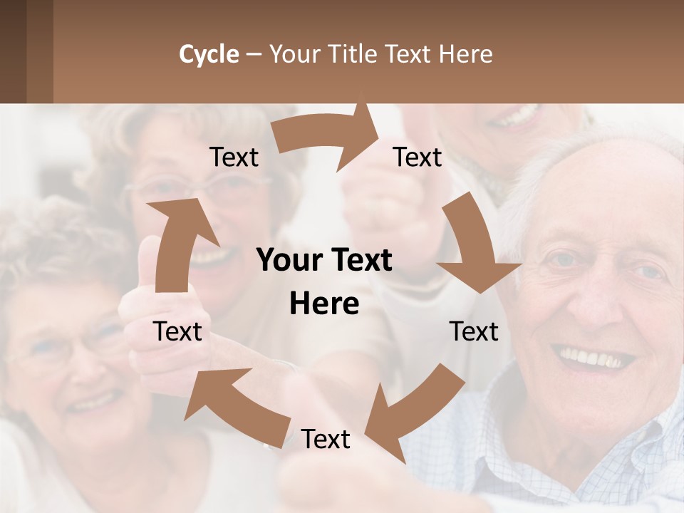 A Group Of Elderly People Giving Thumbs Up PowerPoint Template