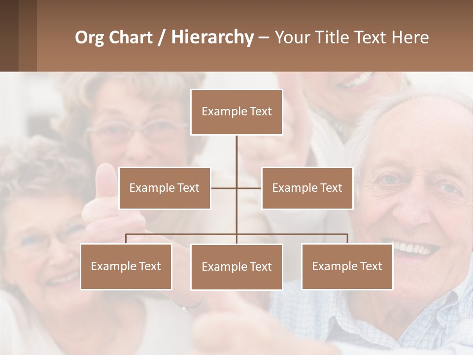 A Group Of Elderly People Giving Thumbs Up PowerPoint Template