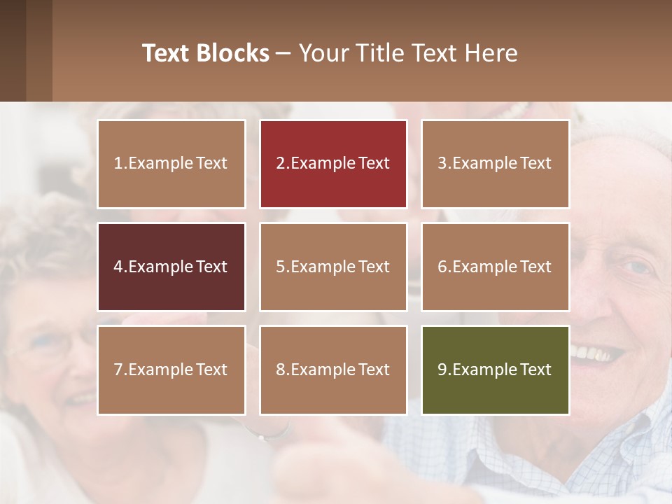 A Group Of Elderly People Giving Thumbs Up PowerPoint Template