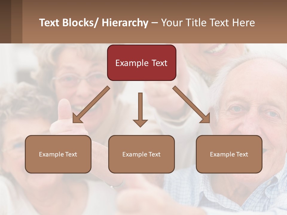 A Group Of Elderly People Giving Thumbs Up PowerPoint Template